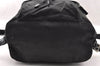 Authentic PRADA VELA Nylon Tessuto Leather Backpack B4650 Black 2424I