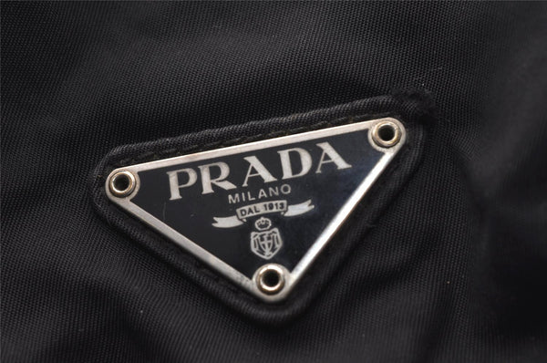 Authentic PRADA VELA Nylon Tessuto Leather Backpack B4650 Black 2424I