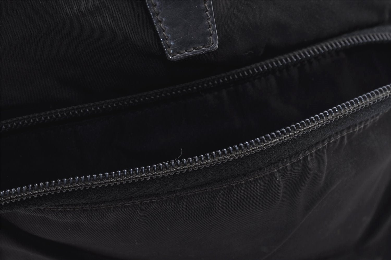 Authentic PRADA VELA Nylon Tessuto Leather Backpack B4650 Black 2424I
