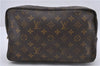 Auth Louis Vuitton Monogram Trousse Toilette 28 Clutch Hand Bag M47522 LV 2428D