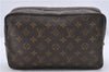 Auth Louis Vuitton Monogram Trousse Toilette 28 Clutch Hand Bag M47522 LV 2428D