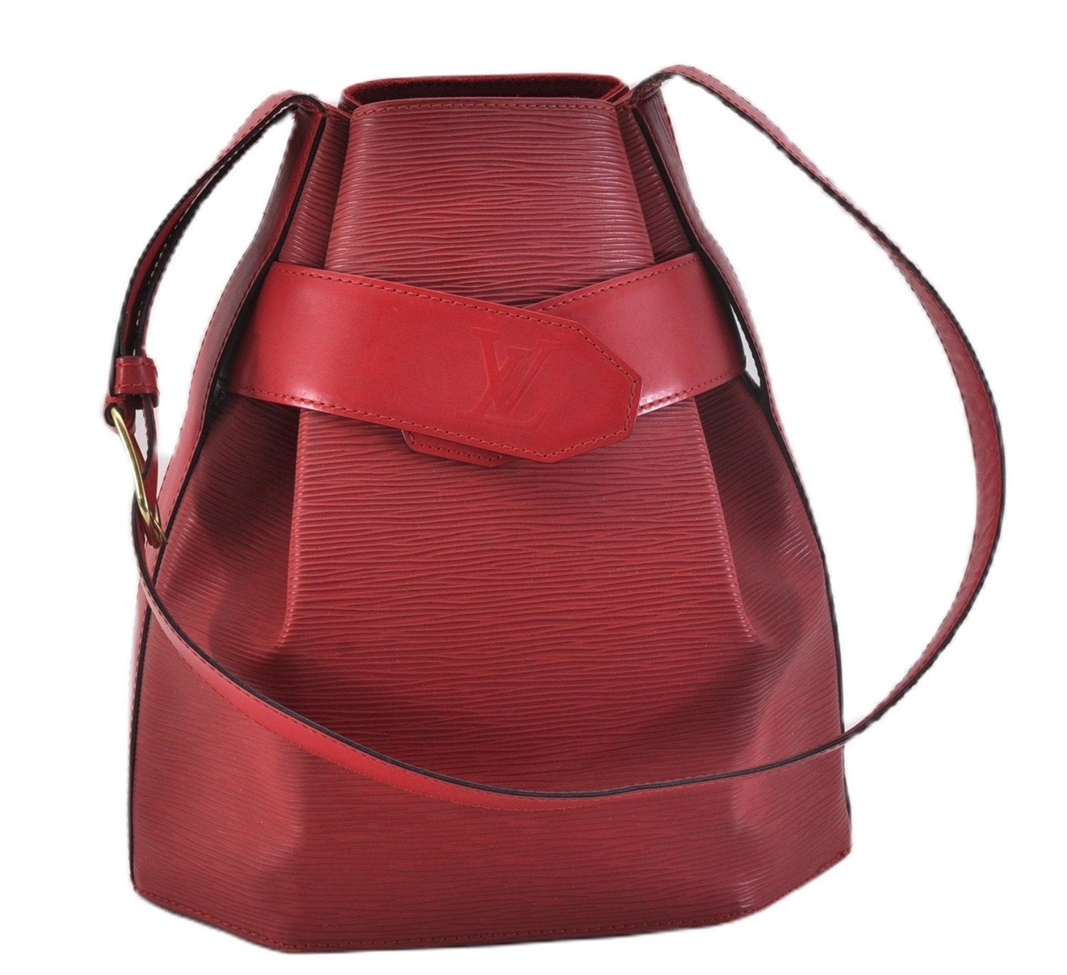 Auth Louis Vuitton Epi Sac De Paule PM Shoulder Cross Bag Red M80207 LV 2428F