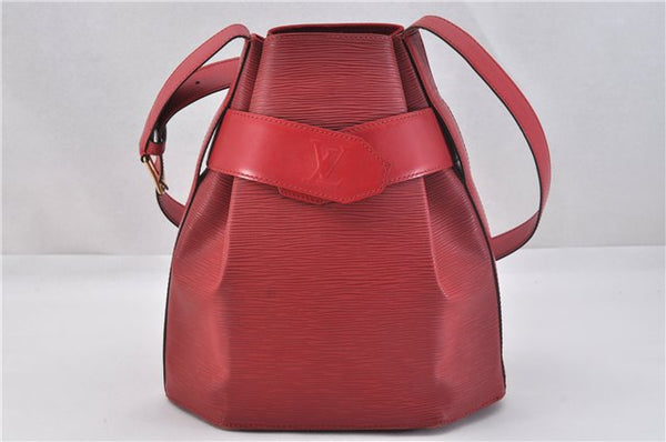Auth Louis Vuitton Epi Sac De Paule PM Shoulder Cross Bag Red M80207 LV 2428F