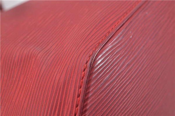 Auth Louis Vuitton Epi Sac De Paule PM Shoulder Cross Bag Red M80207 LV 2428F