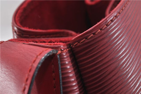 Auth Louis Vuitton Epi Sac De Paule PM Shoulder Cross Bag Red M80207 LV 2428F