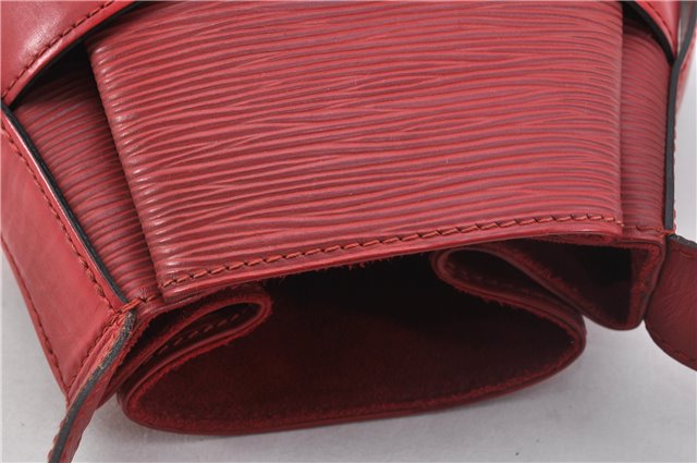 Auth Louis Vuitton Epi Sac De Paule PM Shoulder Cross Bag Red M80207 LV 2428F