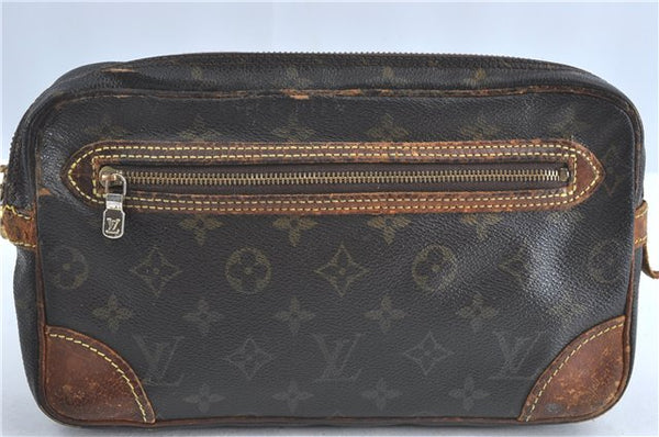 Auth Louis Vuitton Monogram Marly Dragonne GM Clutch Hand Bag M51825 LV 2429B