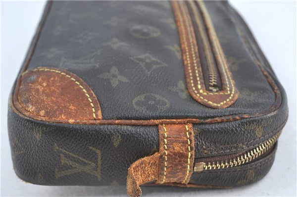 Auth Louis Vuitton Monogram Marly Dragonne GM Clutch Hand Bag M51825 LV 2429B