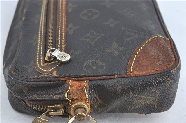 Auth Louis Vuitton Monogram Marly Dragonne GM Clutch Hand Bag M51825 LV 2429B
