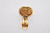 Authentic CHANEL Vintage Clip-On Earrings CoCo Mark Gold Plated 2429I