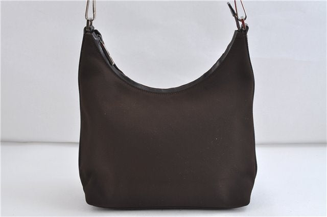 Authentic GUCCI Shoulder Hand Bag Nylon Leather 0000602 Brown 2430D