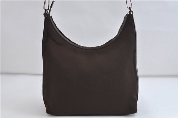 Authentic GUCCI Shoulder Hand Bag Nylon Leather 0000602 Brown 2430D