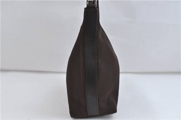 Authentic GUCCI Shoulder Hand Bag Nylon Leather 0000602 Brown 2430D