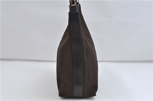 Authentic GUCCI Shoulder Hand Bag Nylon Leather 0000602 Brown 2430D