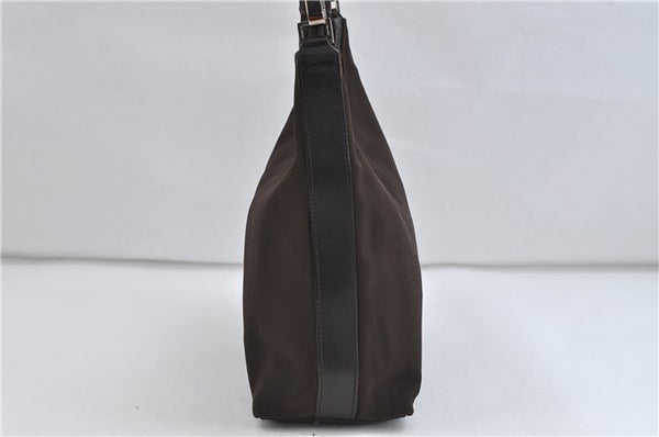 Authentic GUCCI Shoulder Hand Bag Nylon Leather 0000602 Brown 2430D