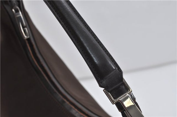 Authentic GUCCI Shoulder Hand Bag Nylon Leather 0000602 Brown 2430D