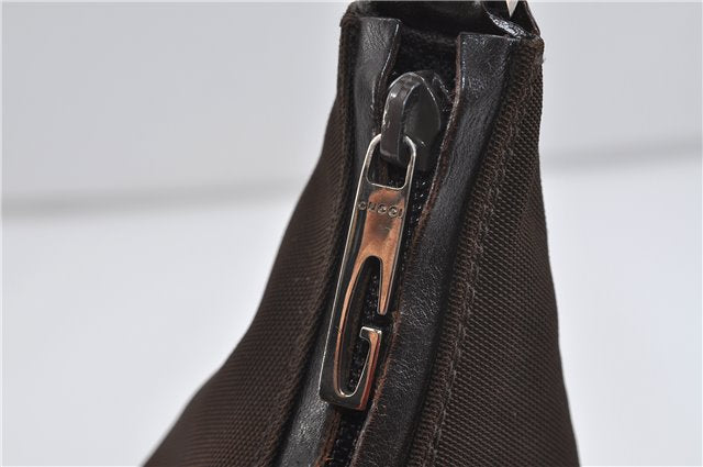 Authentic GUCCI Shoulder Hand Bag Nylon Leather 0000602 Brown 2430D