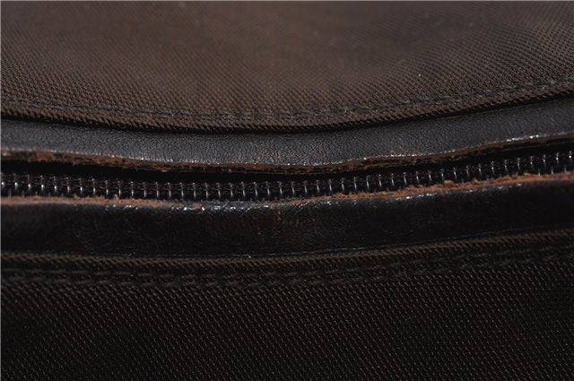 Authentic GUCCI Shoulder Hand Bag Nylon Leather 0000602 Brown 2430D