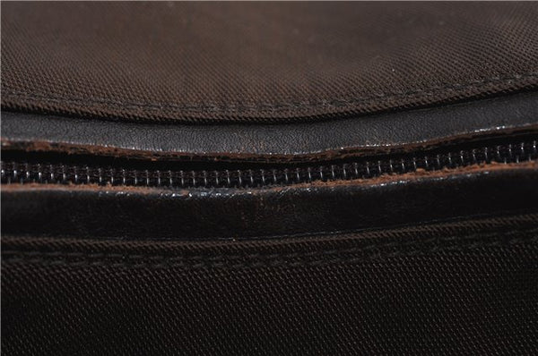 Authentic GUCCI Shoulder Hand Bag Nylon Leather 0000602 Brown 2430D