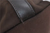 Authentic GUCCI Shoulder Hand Bag Nylon Leather 0000602 Brown 2430D