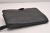 Authentic LOEWE Anagram Vintage Clutch Hand Bag Purse Leather Black 2430I