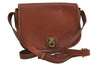 Authentic CELINE Vintage Shoulder Cross Body Bag Leather Brown 2432I