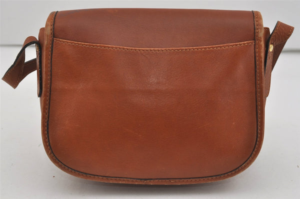 Authentic CELINE Vintage Shoulder Cross Body Bag Leather Brown 2432I