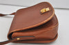 Authentic CELINE Vintage Shoulder Cross Body Bag Leather Brown 2432I