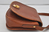 Authentic CELINE Vintage Shoulder Cross Body Bag Leather Brown 2432I