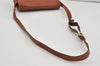 Authentic CELINE Vintage Shoulder Cross Body Bag Leather Brown 2432I