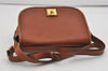 Authentic CELINE Vintage Shoulder Cross Body Bag Leather Brown 2432I