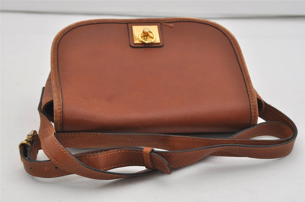 Authentic CELINE Vintage Shoulder Cross Body Bag Leather Brown 2432I