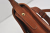 Authentic CELINE Vintage Shoulder Cross Body Bag Leather Brown 2432I