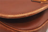 Authentic CELINE Vintage Shoulder Cross Body Bag Leather Brown 2432I