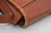 Authentic CELINE Vintage Shoulder Cross Body Bag Leather Brown 2432I