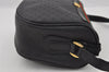Authentic GUCCI Web Sherry Line Micro GG Shoulder Bag PVC Leather Black 2433I