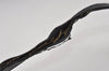 Authentic GUCCI Web Sherry Line Micro GG Shoulder Bag PVC Leather Black 2433I