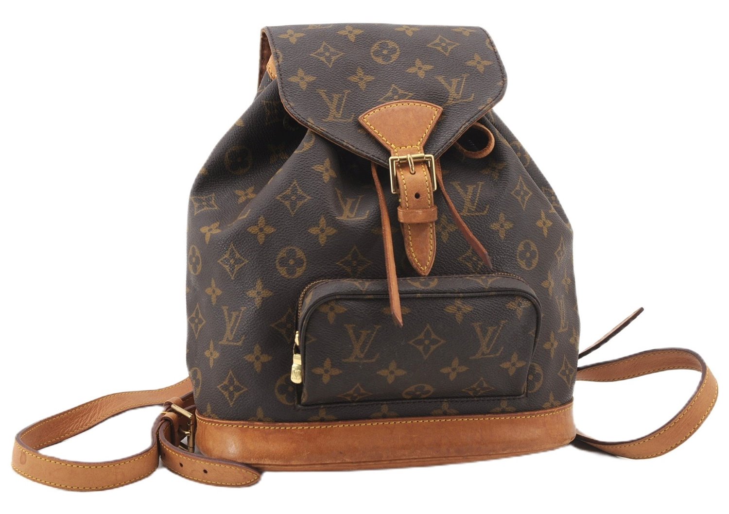 Authentic Louis Vuitton Monogram Montsouris MM Backpack M51136 LV 2435F