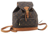 Authentic Louis Vuitton Monogram Montsouris MM Backpack M51136 LV 2435F
