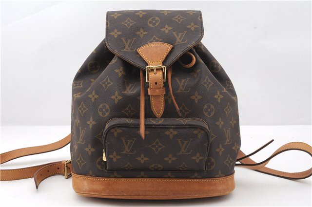Authentic Louis Vuitton Monogram Montsouris MM Backpack M51136 LV 2435F