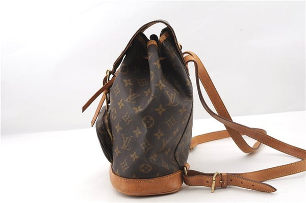Authentic Louis Vuitton Monogram Montsouris MM Backpack M51136 LV 2435F