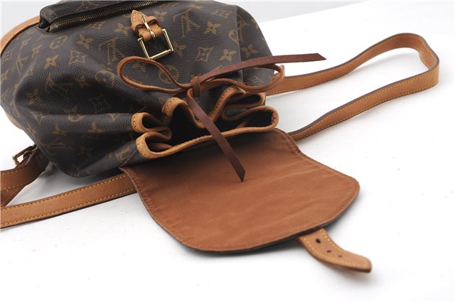 Authentic Louis Vuitton Monogram Montsouris MM Backpack M51136 LV 2435F