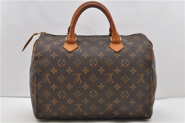 Authentic Louis Vuitton Monogram Speedy 30 Hand Bag M41526 LV 2436D