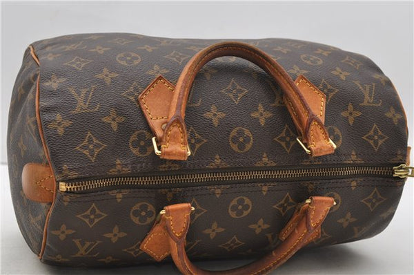 Authentic Louis Vuitton Monogram Speedy 30 Hand Bag M41526 LV 2436D