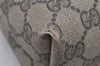 Authentic GUCCI Web Sherry Line Shoulder Tote Bag GG PVC Leather Brown 2436I