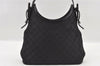 Authentic GUCCI Vintage Shoulder Hand Bag GG Canvas Leather 107752 Black 2437I