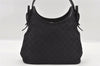 Authentic GUCCI Vintage Shoulder Hand Bag GG Canvas Leather 107752 Black 2437I