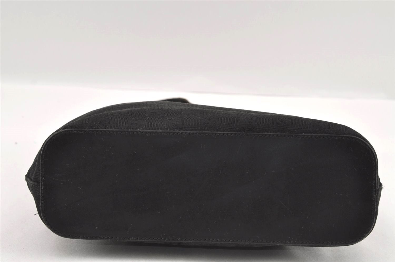 Authentic GUCCI Vintage Shoulder Hand Bag GG Canvas Leather 107752 Black 2437I