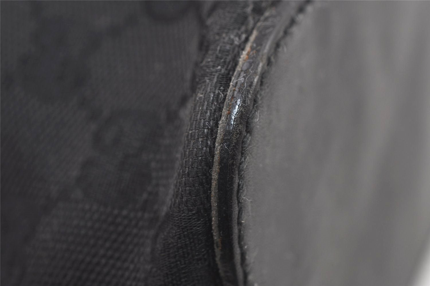 Authentic GUCCI Vintage Shoulder Hand Bag GG Canvas Leather 107752 Black 2437I