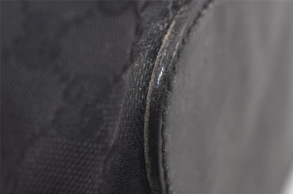 Authentic GUCCI Vintage Shoulder Hand Bag GG Canvas Leather 107752 Black 2437I